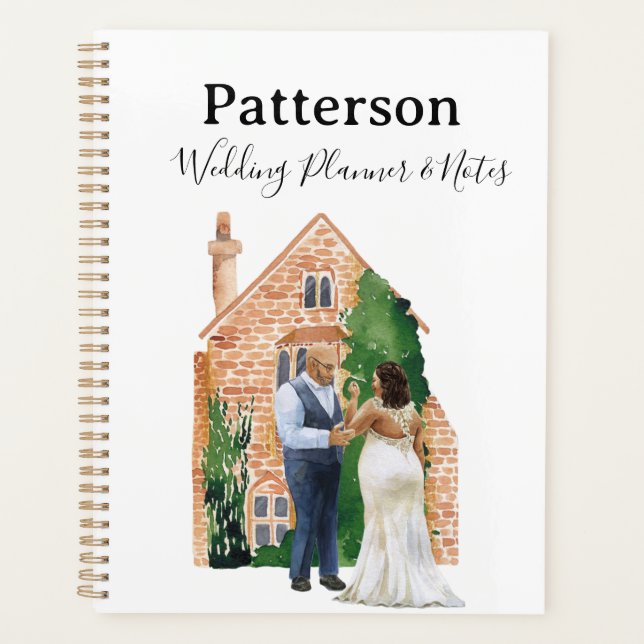 Carnet de notes Mariage Couple Noir Plus Taille (Devant)