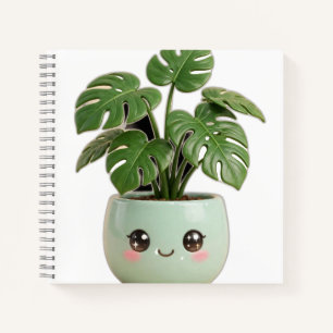 Carnet de notes Monstera Kawaii Plante d'intérieur
