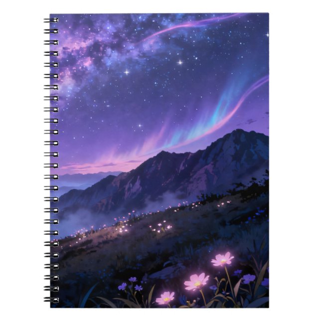 Carnet de notes Montagne Galaxie (Devant)