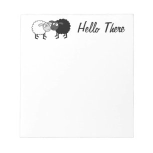 Carnet de notes Mouton noir Mouton blanc 5,5" x 6"