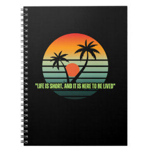 Carnet de notes noir design citations