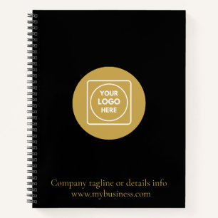 Carnet de notes noir pour la marque d'entreprise