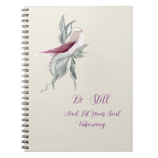 Carnet de notes oiseaux botaniques gracieux