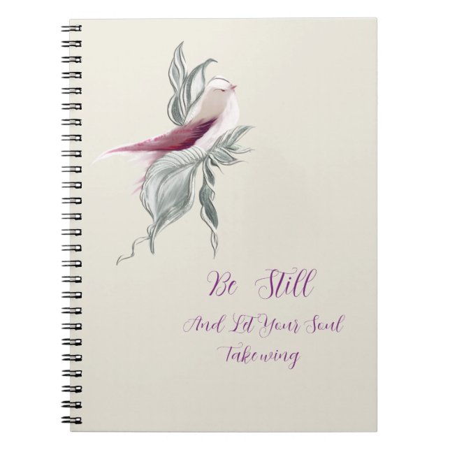 Carnet de notes oiseaux botaniques gracieux  (Devant)