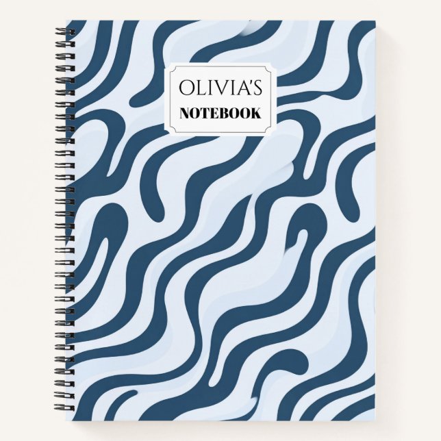 Carnet de notes personnalisé avec spirale abstrait (Devant)