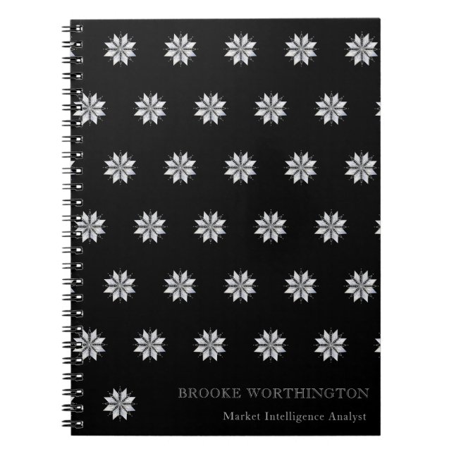 Carnet de notes personnalisé motif gris noir Entre (Devant)