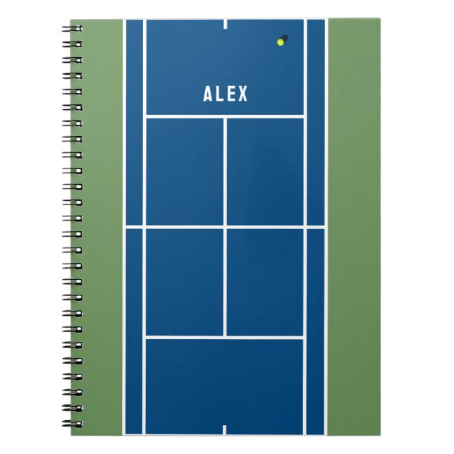 Carnet de notes personnalisé pour cadeau de tennis (Devant)