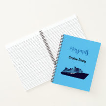Carnet de notes personnalisé pour croisière sur un