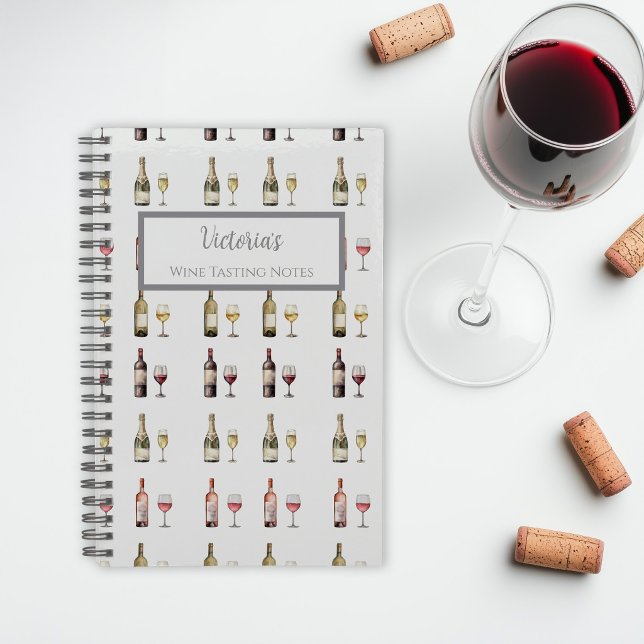 Carnet de notes personnalisé pour la dégustation d (Wine Tasting Notebook)