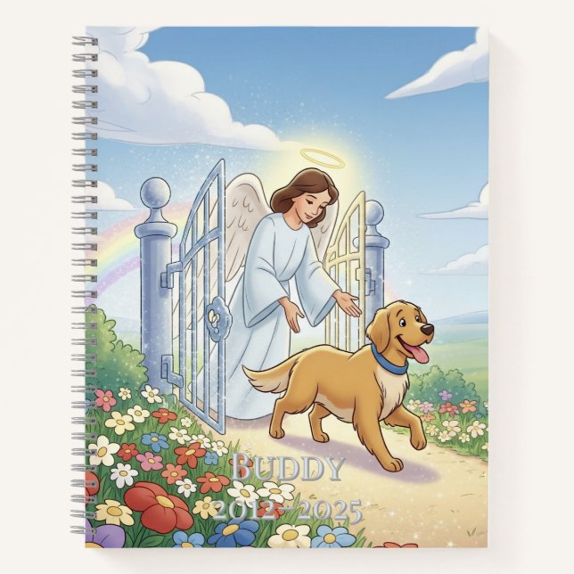 Carnet de notes personnalisé pour le mémorial d'un (Devant)