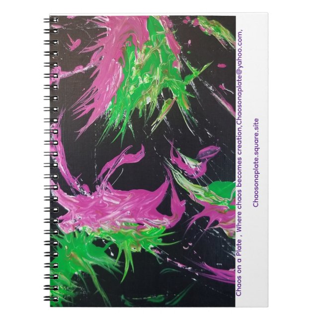 Carnet de notes photo en spirale Chaos Neon Blosso (Devant)
