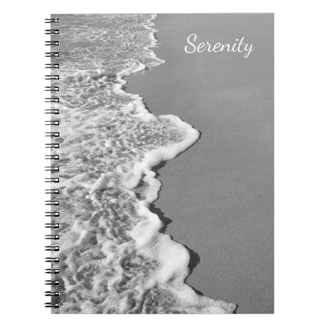 Carnet de notes photo en spirale noir et blanc du  (Devant)