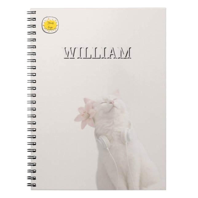 carnet de notes photo personnalisé chat (Devant)