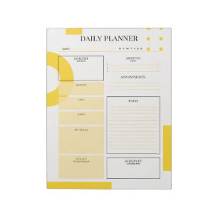 Carnet de notes planificateur quotidien jaune