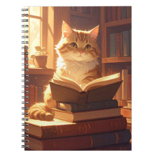 Carnet de notes pour chat qui aime les livres