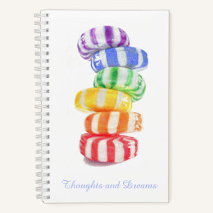 CARNET DE NOTES RAINBOW CANDY 5.5x8.5 À RELIURE SP