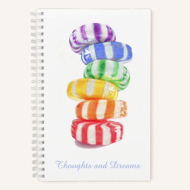 CARNET DE NOTES RAINBOW CANDY 5.5x8.5 À RELIURE SP (Recto)