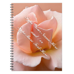 Carnet de notes Rose Personnaliser Roman Rose pêch
