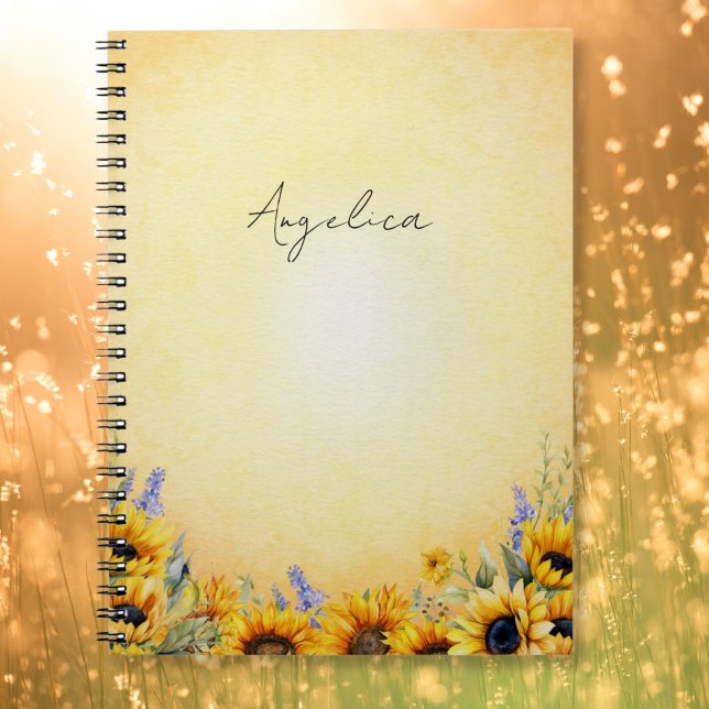 Carnet de notes Tournesol Aquarelle (Créateur téléchargé)