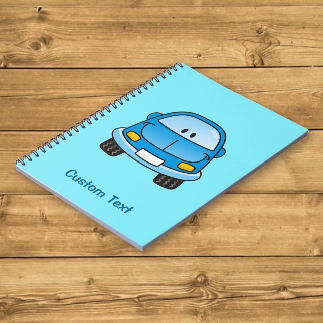 Carnet de notes voiture dessin animé bleu (Créateur téléchargé)