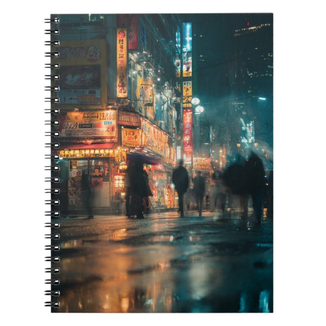 Carnet de nuit Blured Neon Rain (Devant)