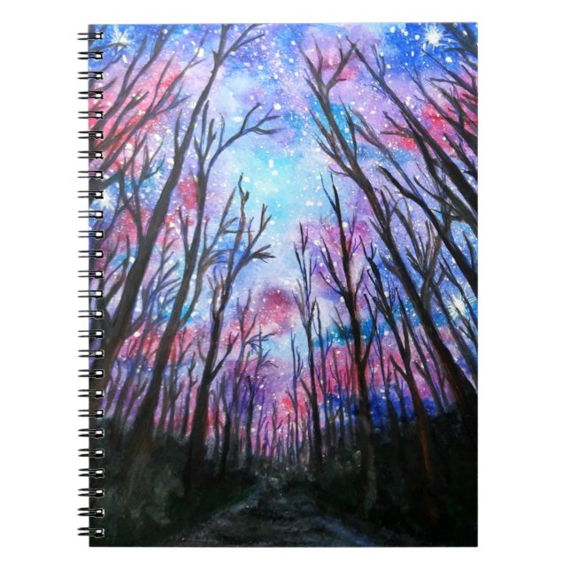 Carnet de nuit Starry Park Sky - Aquarelle (Devant)