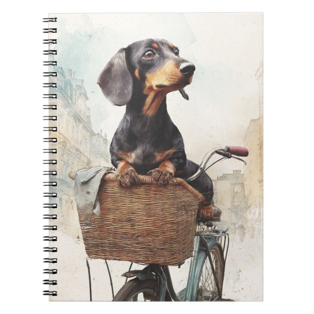 Carnet de panier à bicyclette Dachshund (Devant)