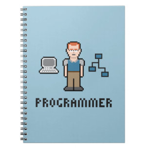 Carnet de papier de programmeur de pixel