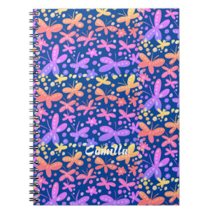 Carnet de papillons colorés