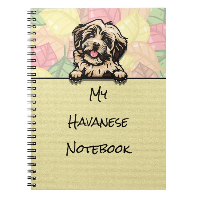 Carnet de Peeking Cute Havanese (Devant)