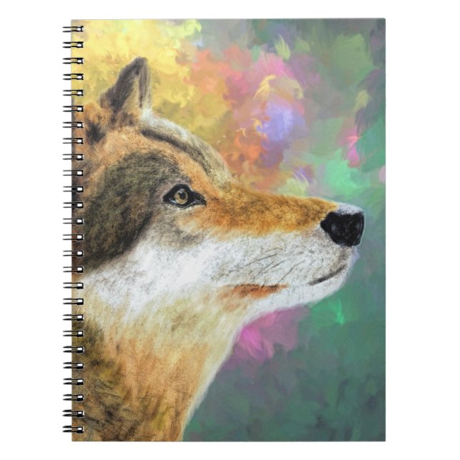 Carnet de peinture de loup - Art de la faune étonn (Devant)