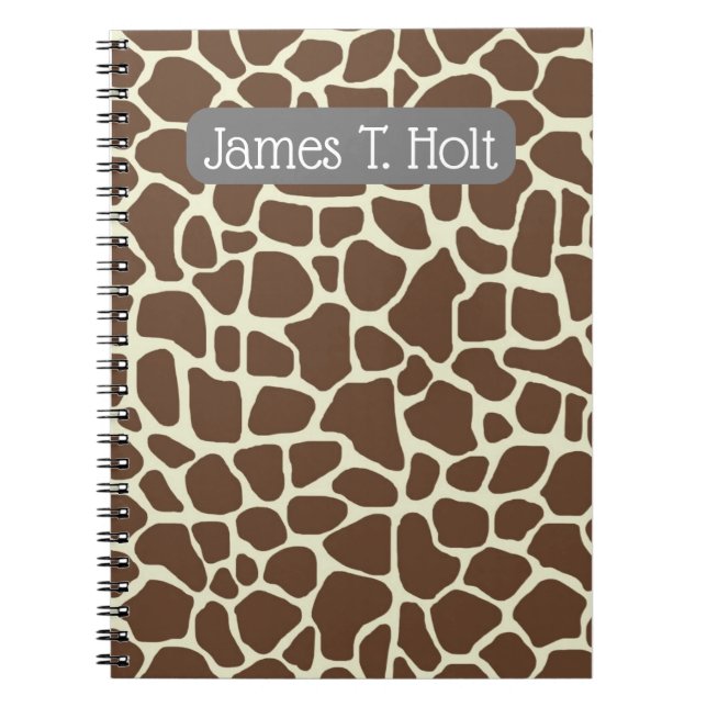Carnet de Personnaliser - Impression Giraffe (Devant)
