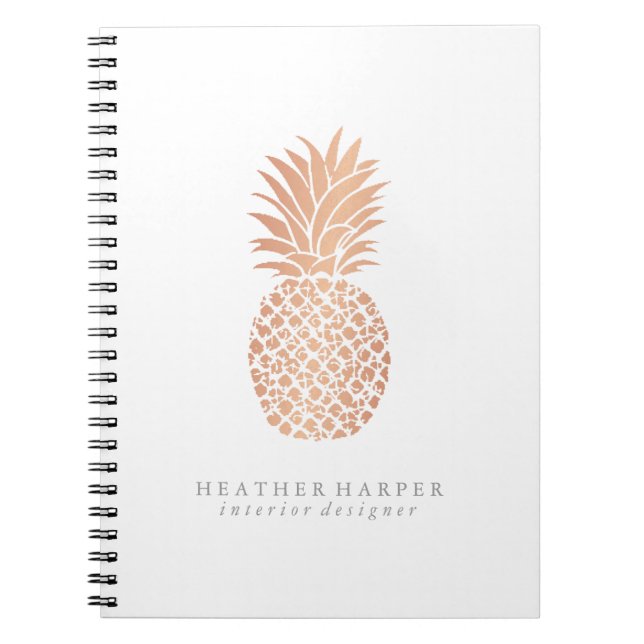Carnet de photo - ananas rose d'or (Devant)