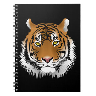 Carnet de photos à spirale visage de tigre