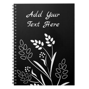 Carnet de photos en spirale à motif de feuilles fl