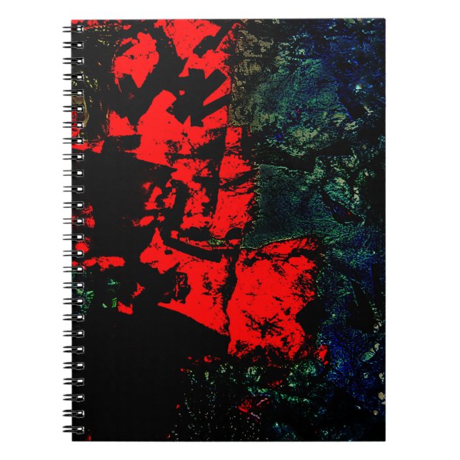 Carnet de photos en spirale abstrait orange foncé, (Devant)