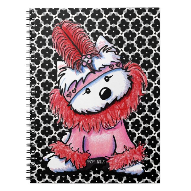 Carnet de photos en spirale Flapper Westie (Devant)