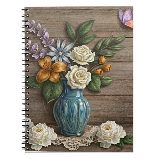 Carnet de photos spirale florale 3D (Devant)
