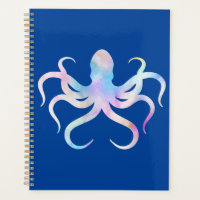 Carnet de pieuvre aquarelle