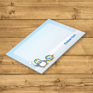 Carnet de pingouins qui se lancent des boules de n