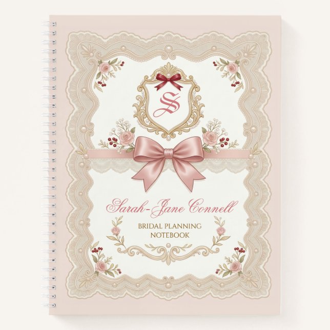 Carnet de planification de mariage de mariée perso (Devant)
