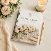 Carnet de planification de mariage floral élégant
