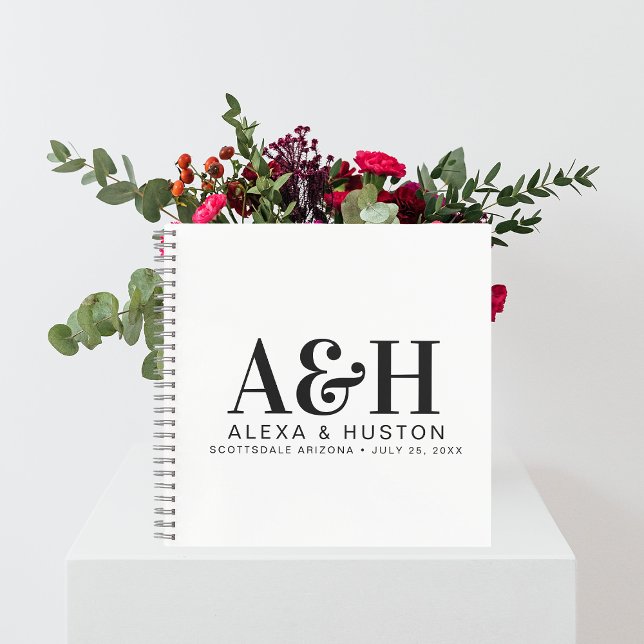 Carnet de planification de monogramme personnalisé (Créateur téléchargé)