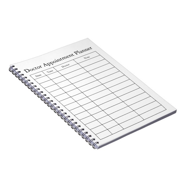 Carnet de planification de rendez-vous médicaux (Côté Droit)