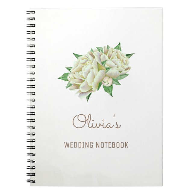 Carnet de planification Mariage des fleurs de pivo (Devant)