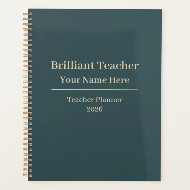 Carnet de planification personnalisé pour enseigna (Devant)