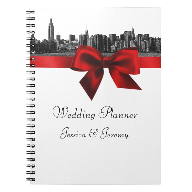 Carnet de planner NYC à silhouette étendue gravée  (Devant)