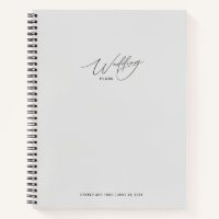 Carnet de Plans de Mariage Gris Clair
