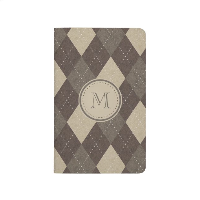 Carnet De Poche Jacquard Brown de Chocca de moka avec le (Devant)