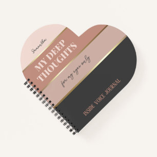 Carnet de poche moderne et élégant rose pâle rose